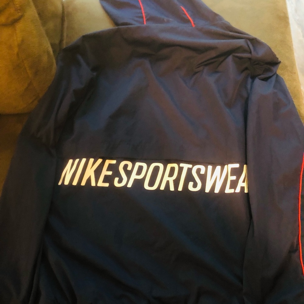 Nike Dark Blue Jacket with White Accents